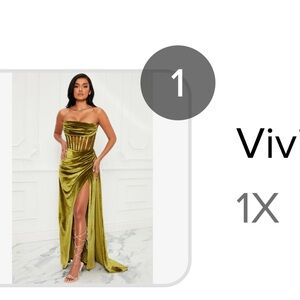 Fashion Nova Gold Strapless Dress